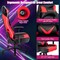 Goplus Gaming Chair 360° Swivel Computer Reclining Height Adjustable 4D Armrest Red